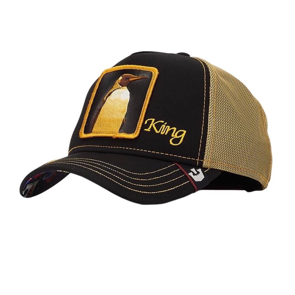 Goorin Bros. Limited Edition The Farm King Penguin Trucker Hat Black Gold NWT